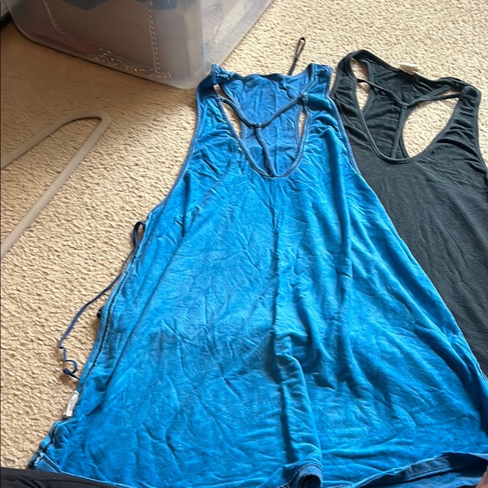 WE THE FREE TANKS Blue and Black Tank Tops